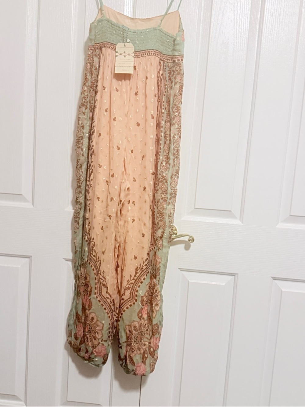 Farm Rio Boho Strapless Jumpsuit in Saigon Print - Picture 6 of 9